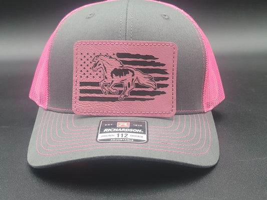 Horse and Flag Trucker Hat