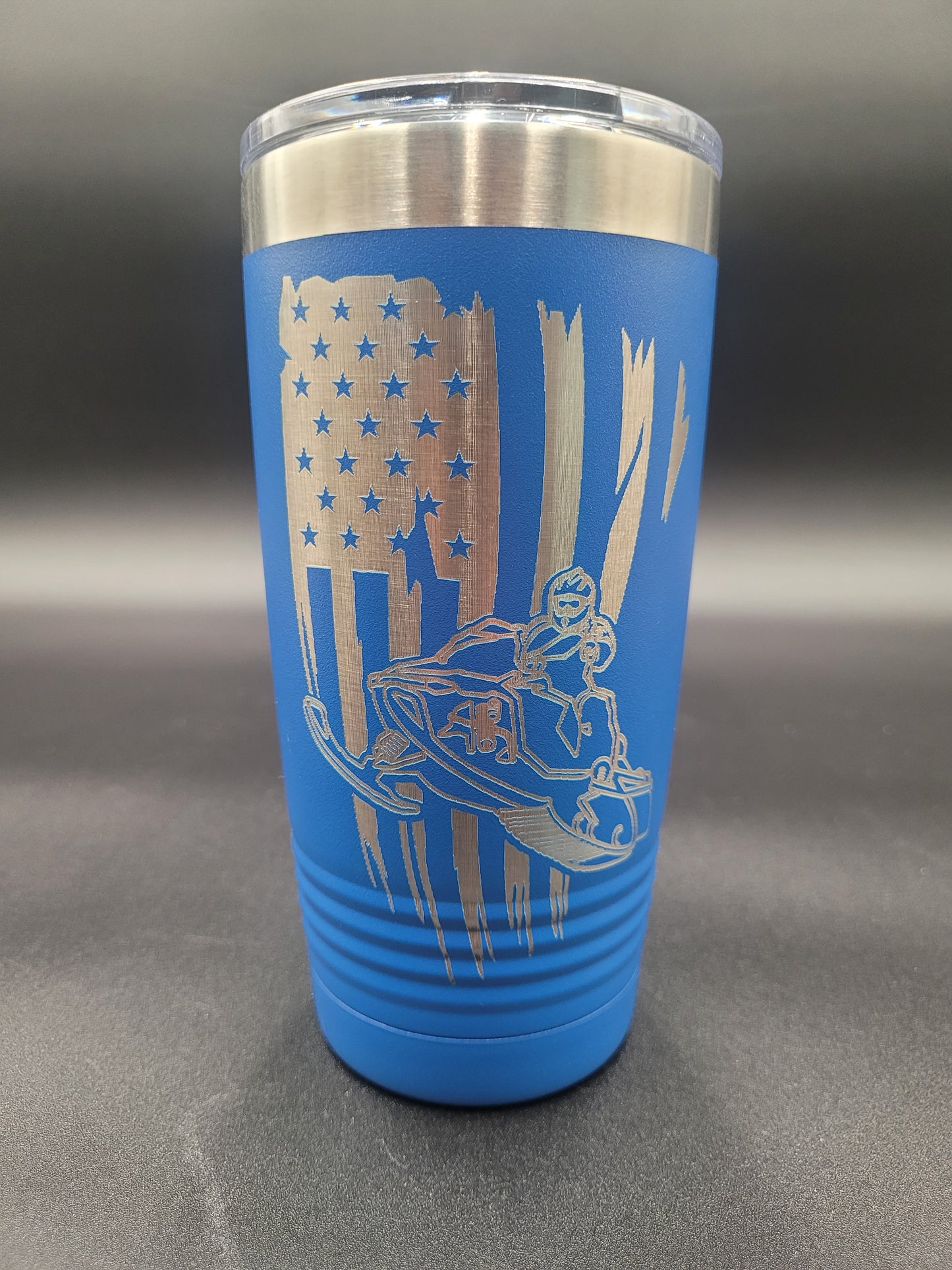 20oz Flag/Snowmobile Tumbler