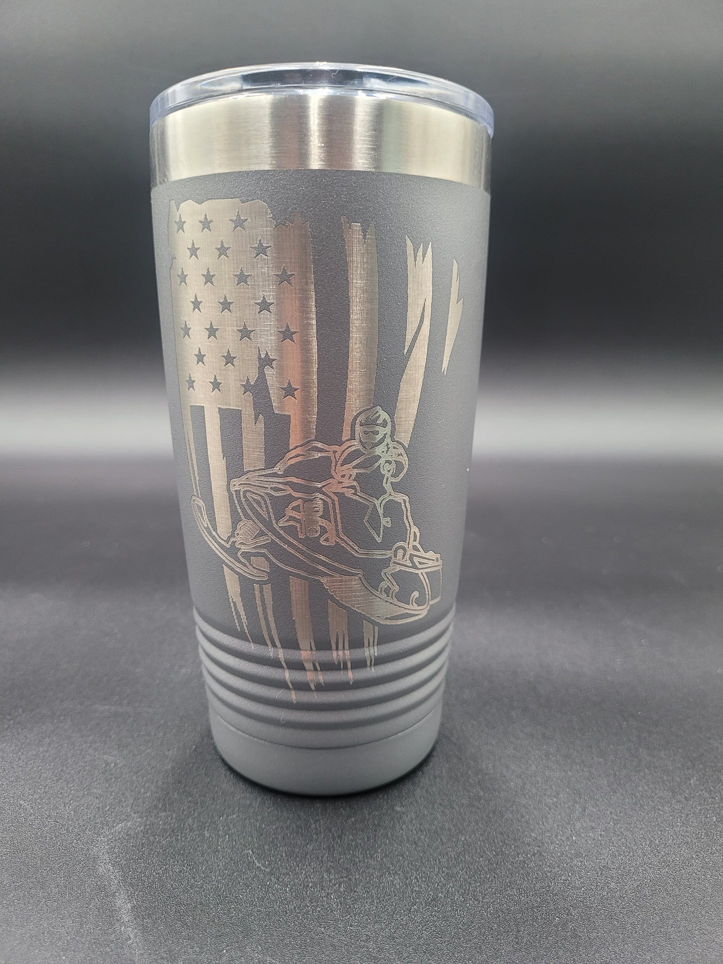 20oz Flag/Snowmobile Tumbler