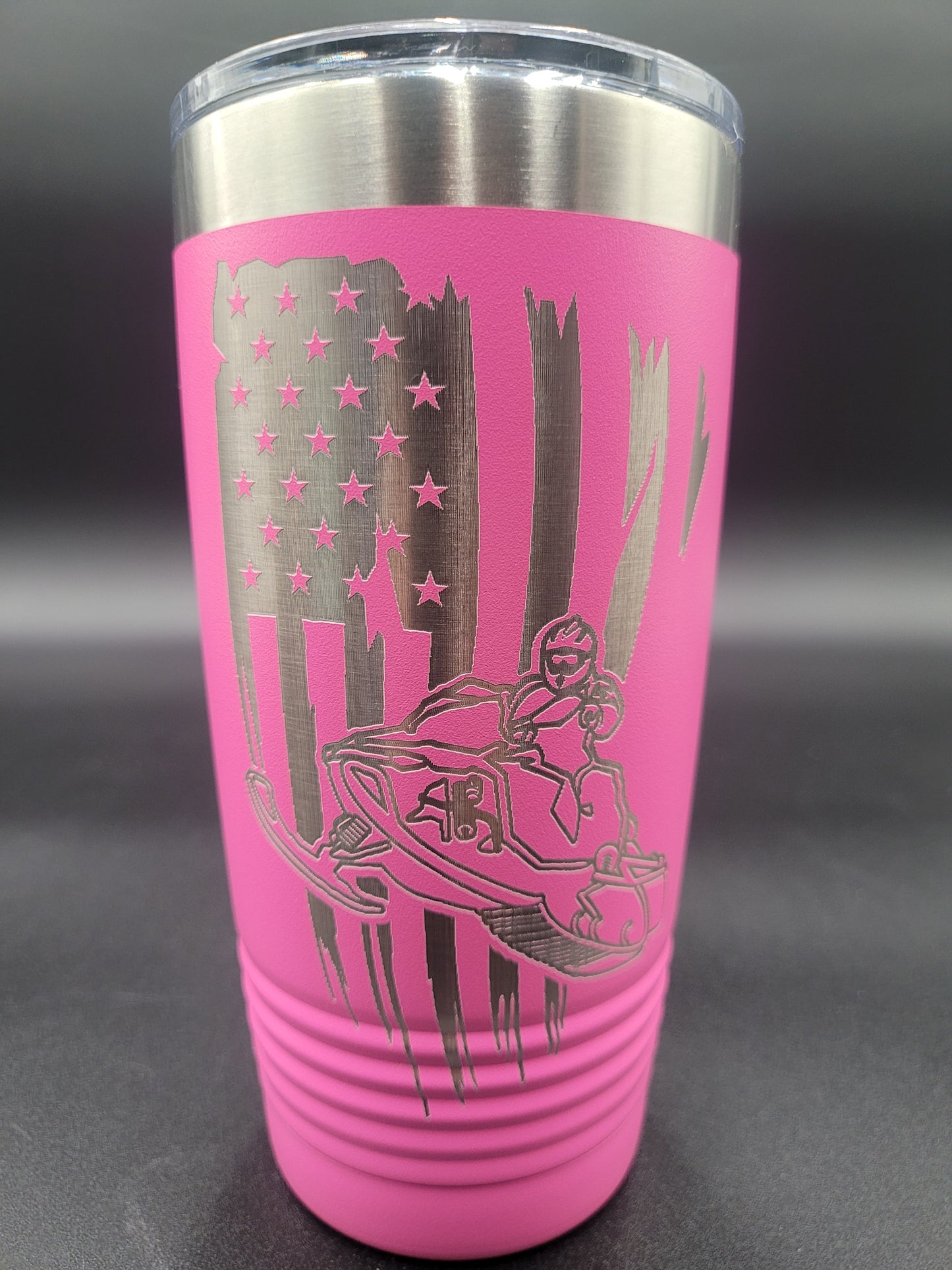 20oz Flag/Snowmobile Tumbler