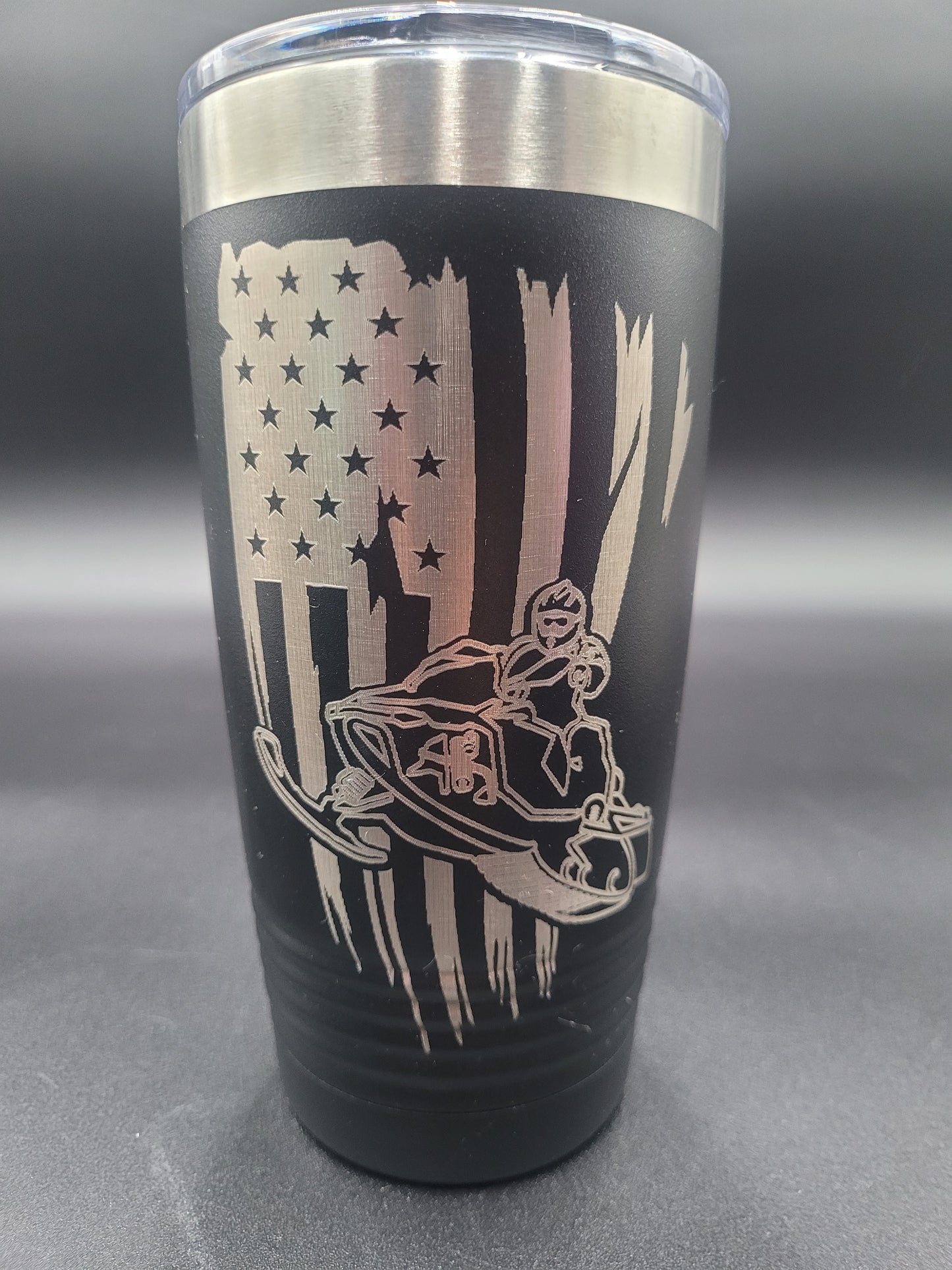 20oz Flag/Snowmobile Tumbler