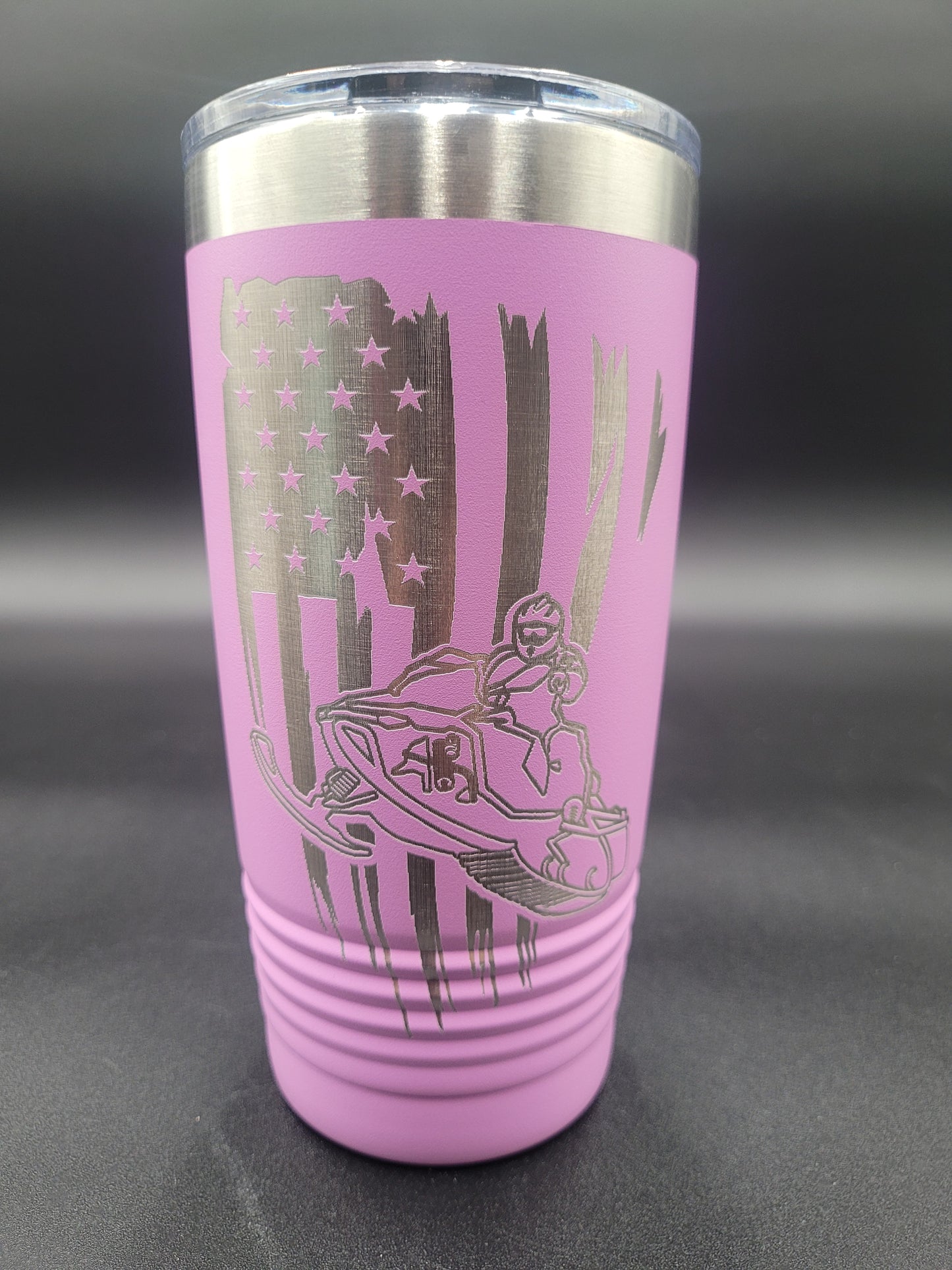 20oz Flag/Snowmobile Tumbler