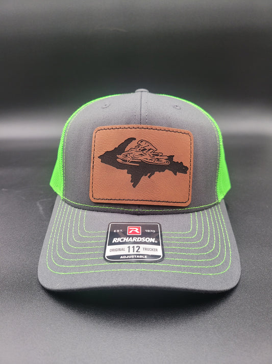 UP Snowmobile Trucker Hat with Leather Patch