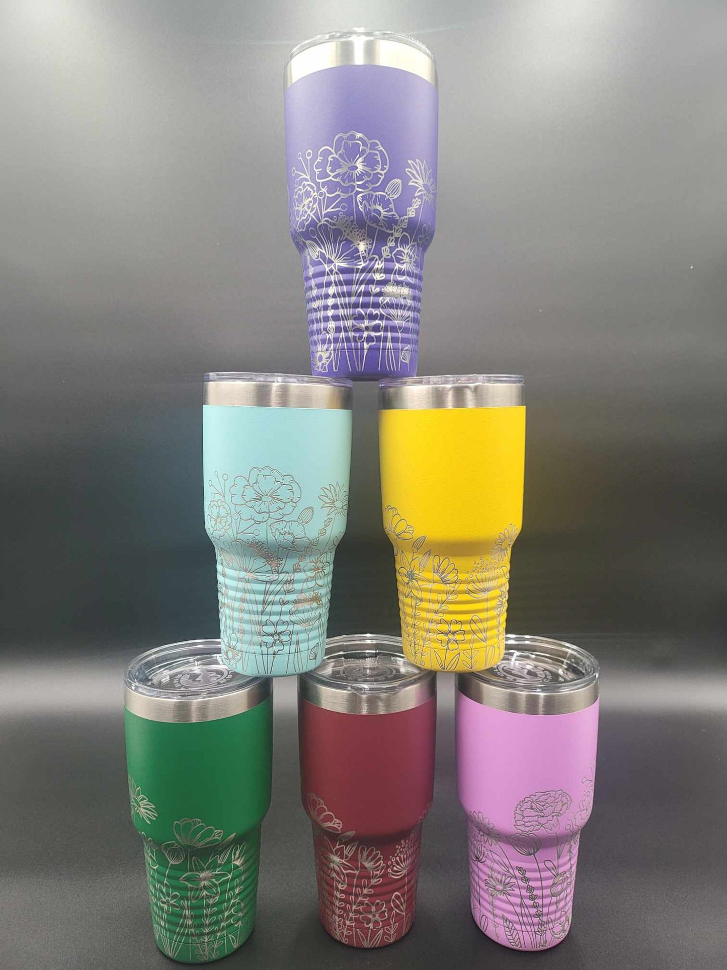 30oz Flower Wrap Tumbler