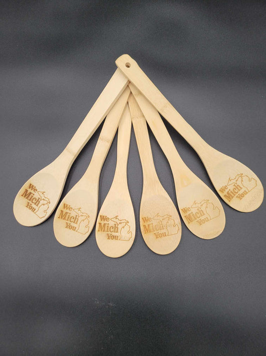"We Mich You" Bamboo Spoon